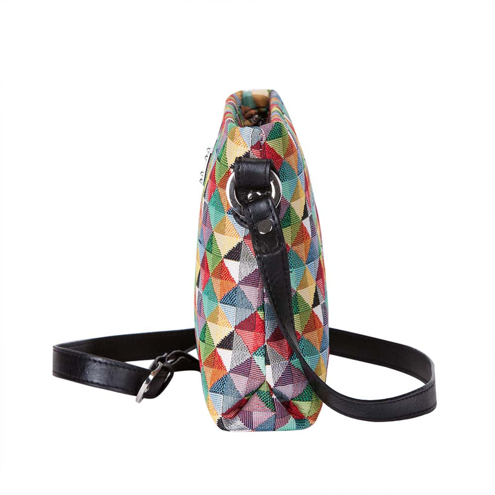 XB02-MIRI | MULTICOLOR TRIANGLE CROSS BODY BAG PURSE HANDBAG - www.signareusa.com