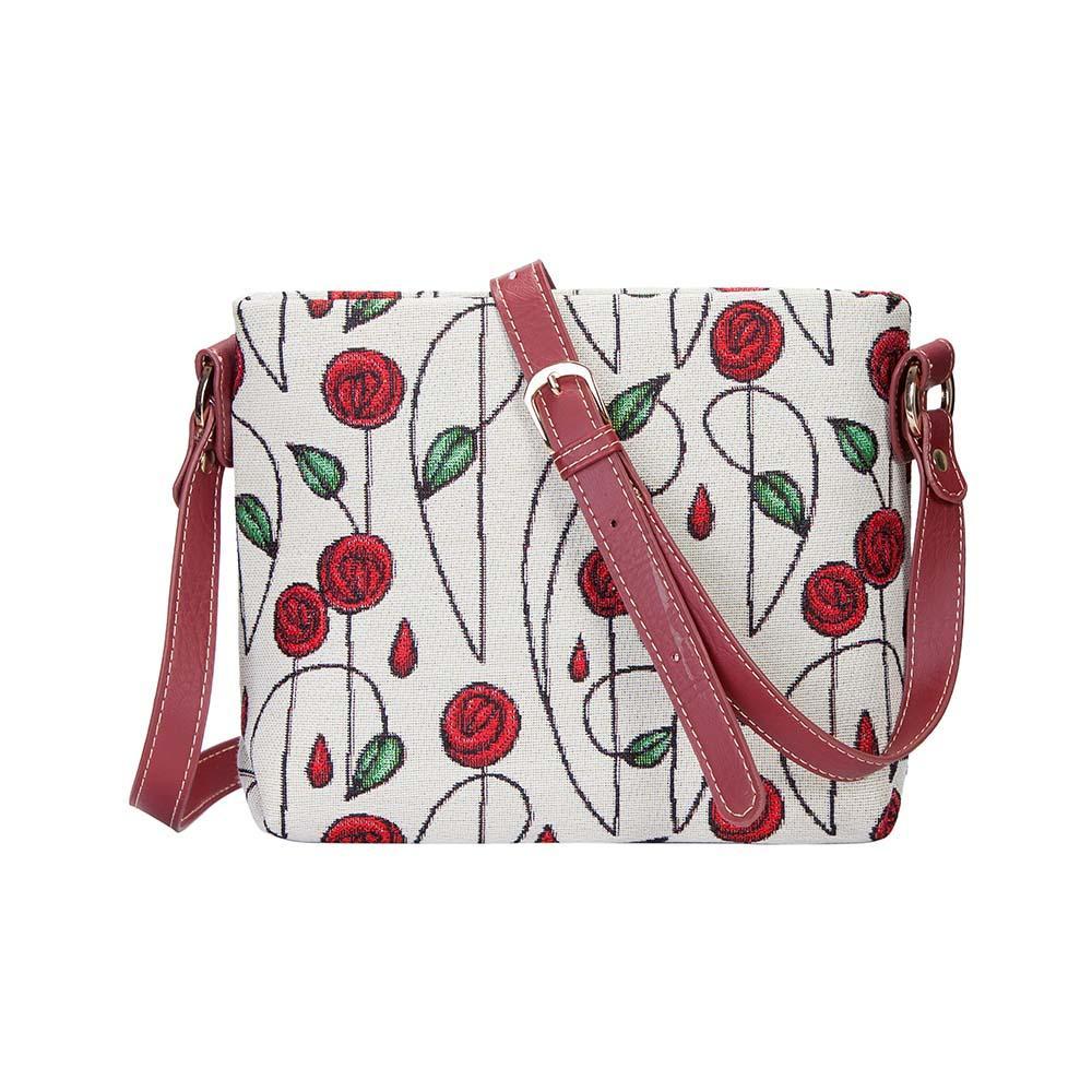 XB02-RMSP | RENNIE MACKINTOSH SIMPLE ROSE CROSS BODY BAG PURSE HANDBAG - www.signareusa.com