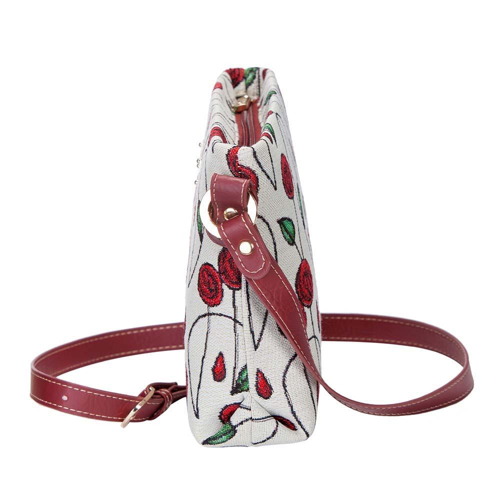 XB02-RMSP | RENNIE MACKINTOSH SIMPLE ROSE CROSS BODY BAG PURSE HANDBAG - www.signareusa.com