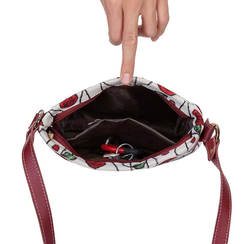 XB02-RMSP | RENNIE MACKINTOSH SIMPLE ROSE CROSS BODY BAG PURSE HANDBAG - www.signareusa.com