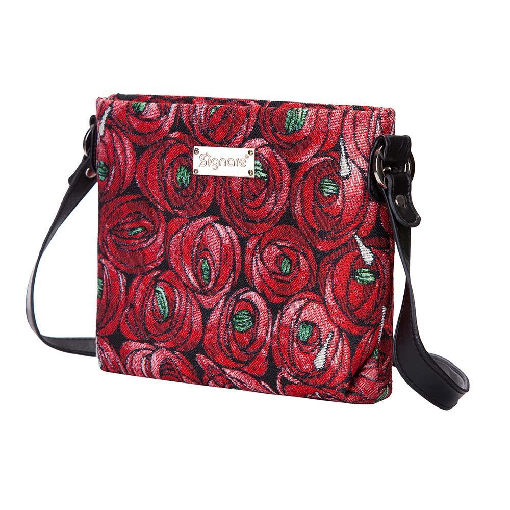 XB02-RMTD | RENNIE MACKINTOSH ROSE AND TEARDROP CROSS BODY BAG PURSE HANDBAG - www.signareusa.com
