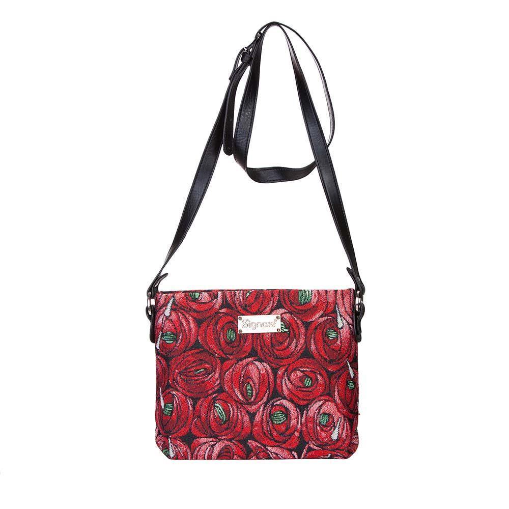 XB02-RMTD | RENNIE MACKINTOSH ROSE AND TEARDROP CROSS BODY BAG PURSE HANDBAG - www.signareusa.com
