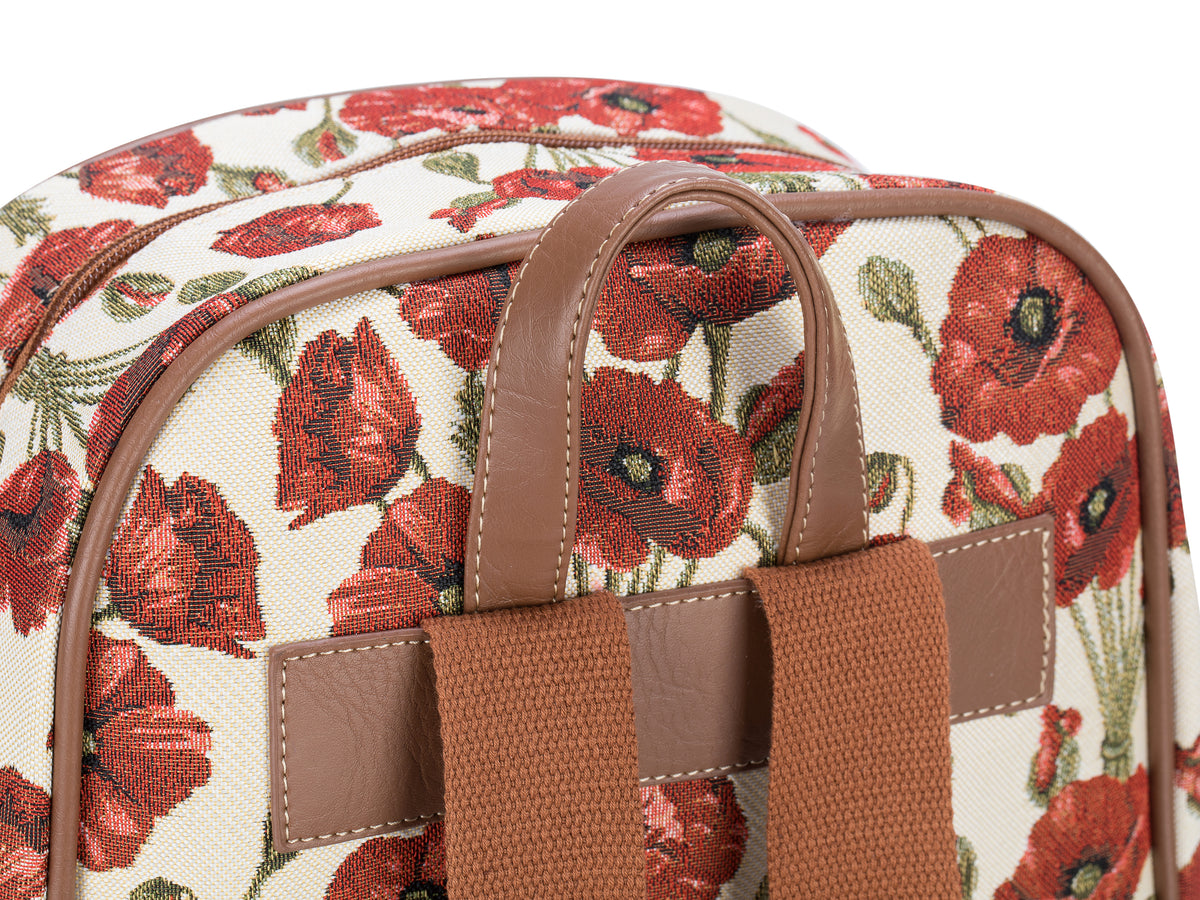 Poppy Floral Red Backpack