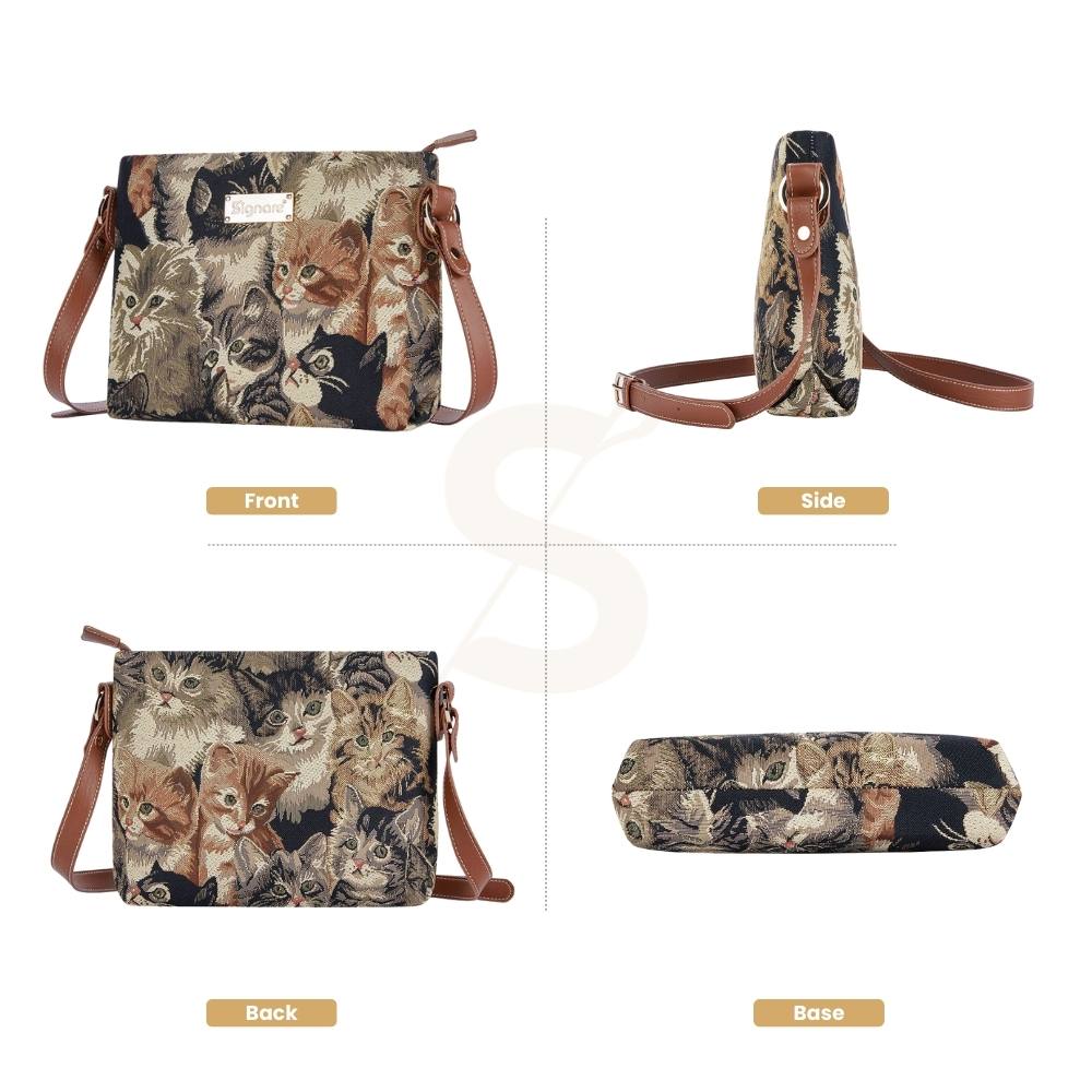 Cat Brown Crossbody Bag