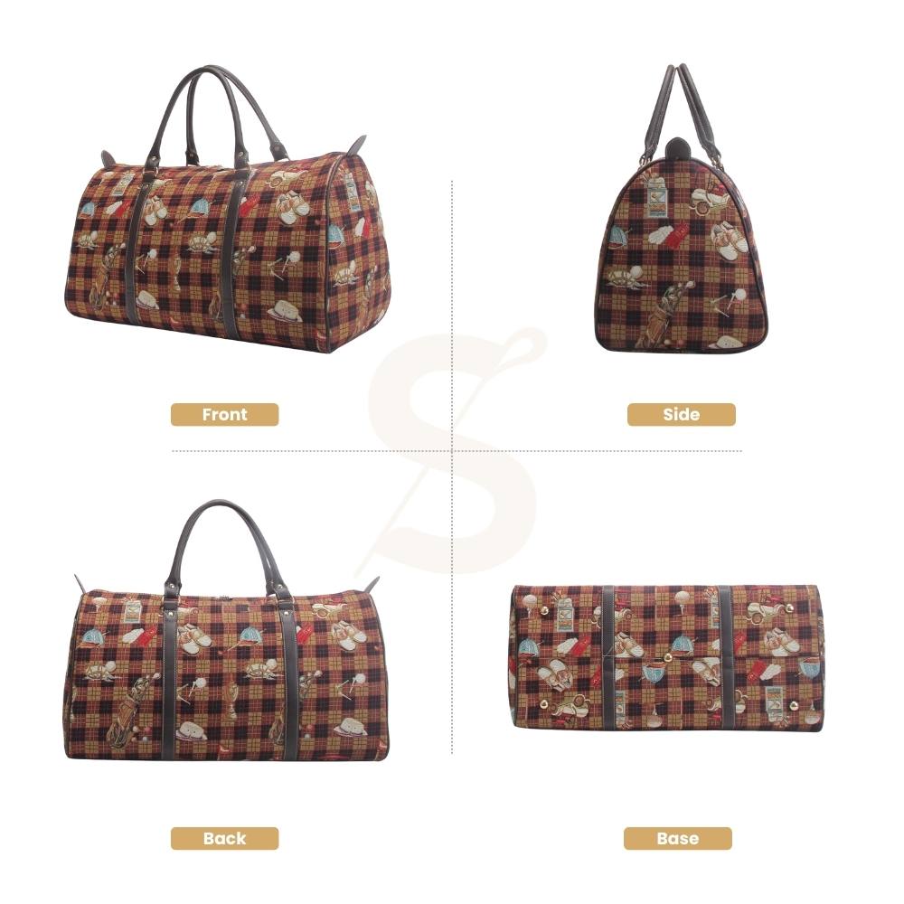 Golf Sport Design Brown Big Holdall/Duffel Bag