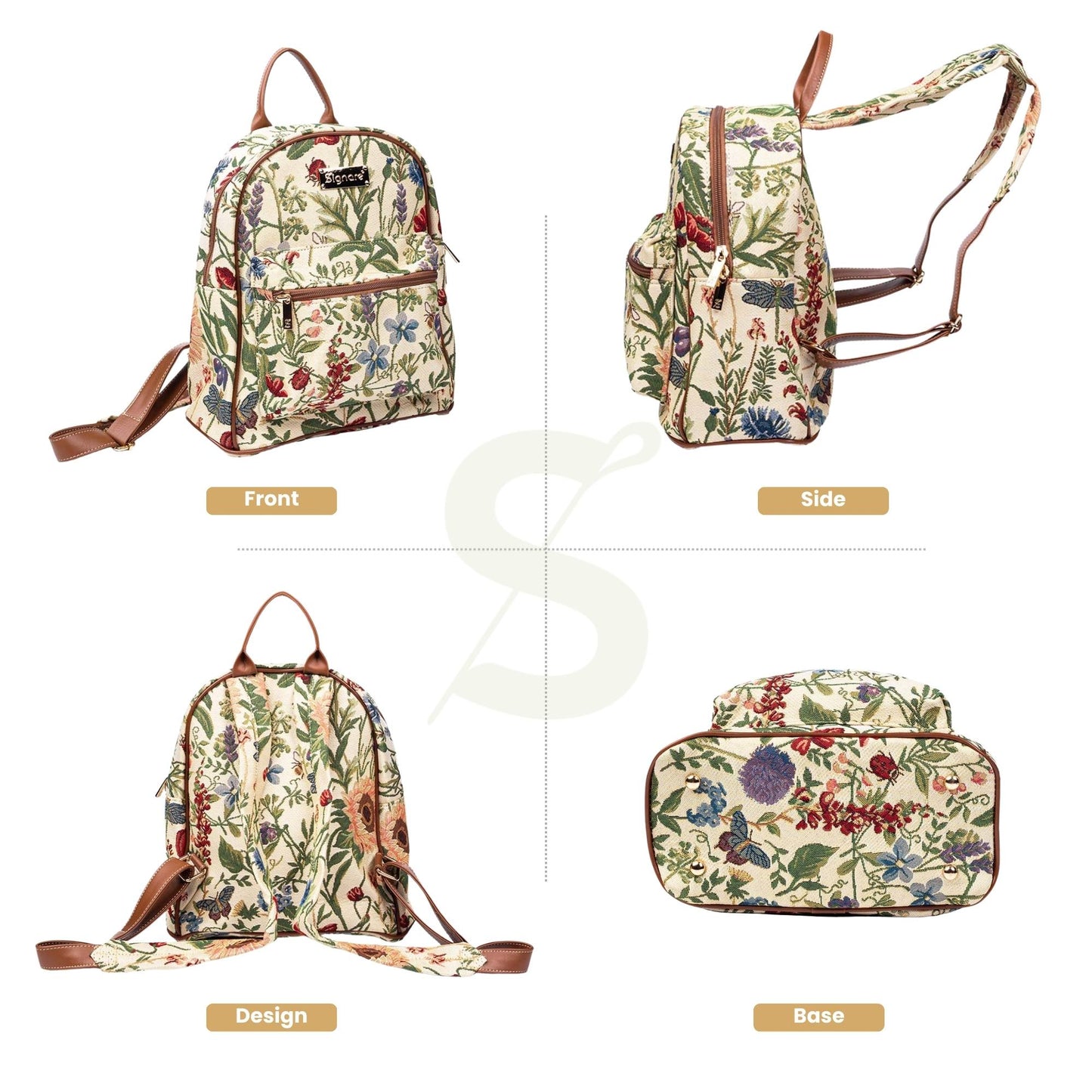 Morning Garden Floral Daypack Backpack