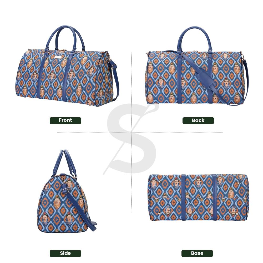 Frida Kahlo Icon Blue Big Holdall/Duffel Bag