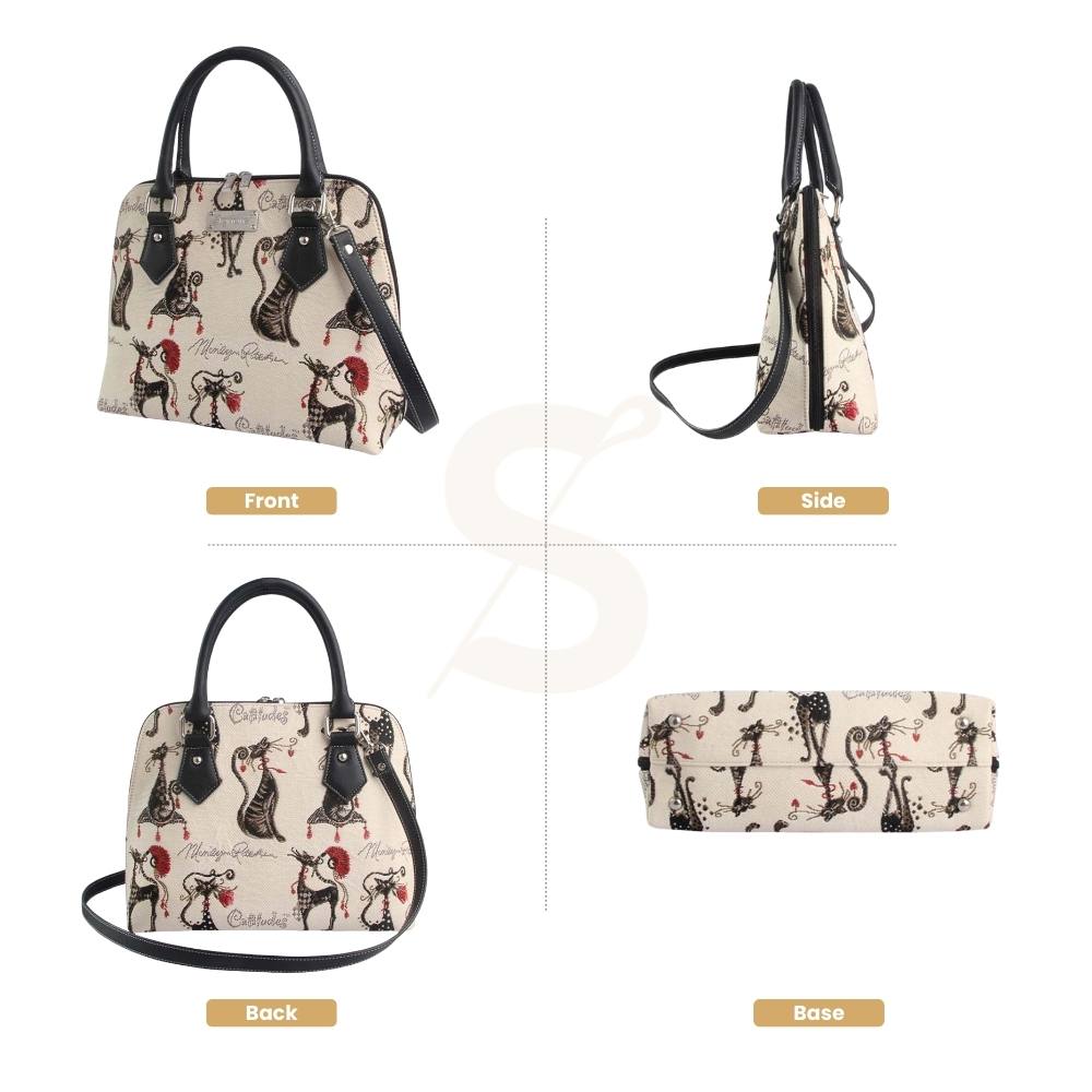 Marilyn Robertson Catitudes Convertible Top Handle Purse Handbag