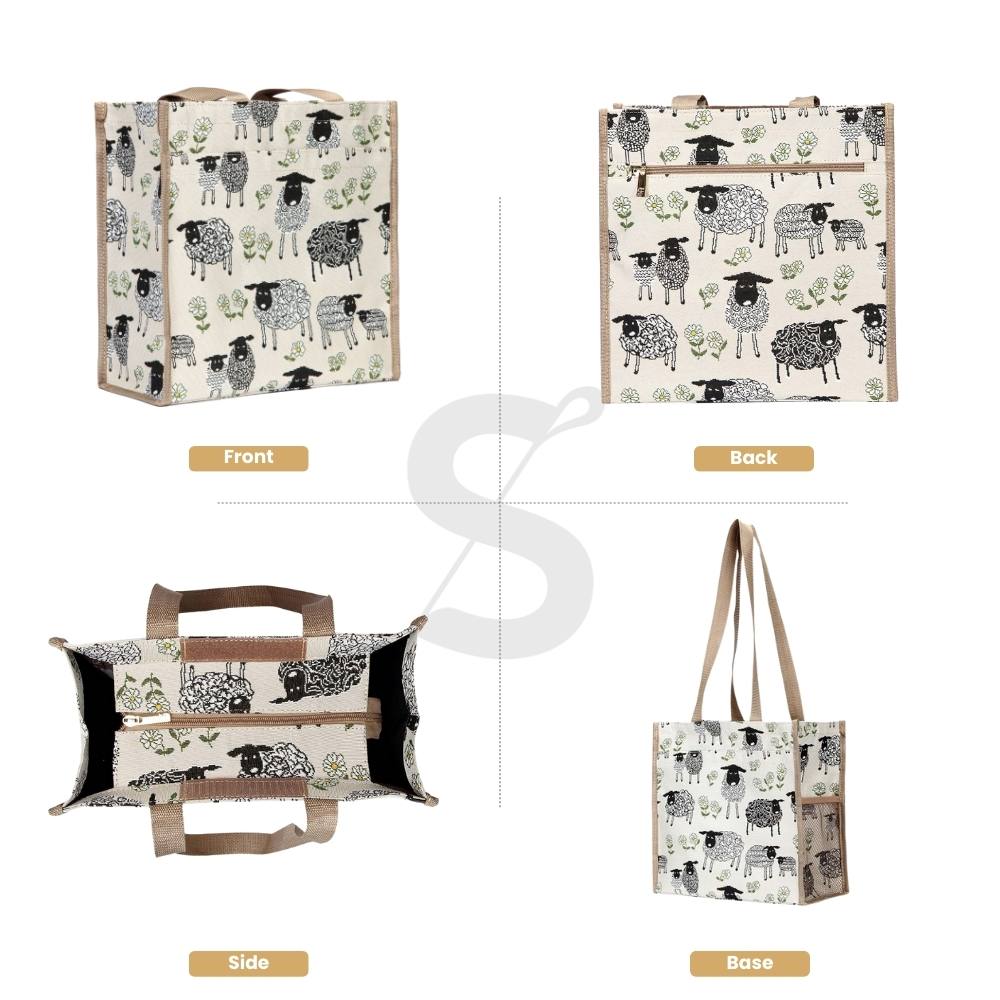 Spring Lamb White/ Beige Shopper Bag