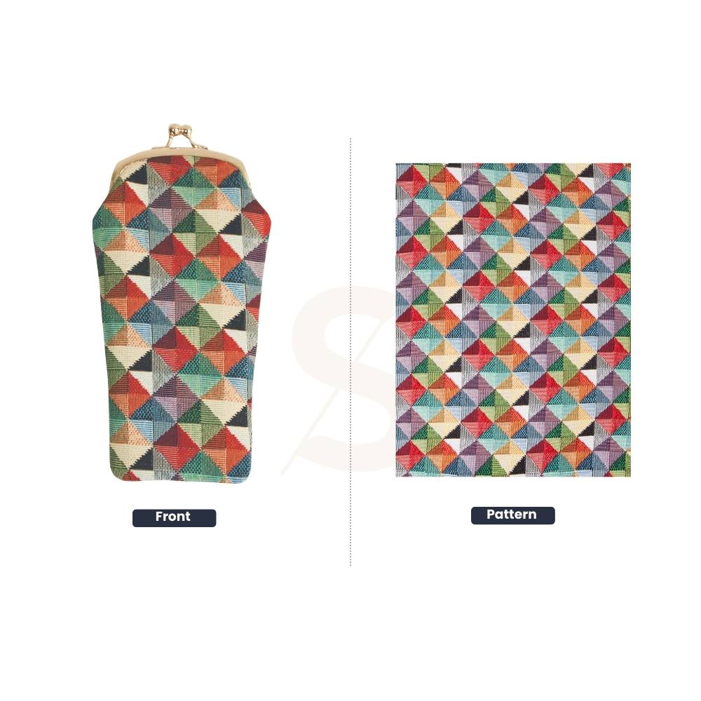 Multicolor Triangle Glasses Pouch/ Case