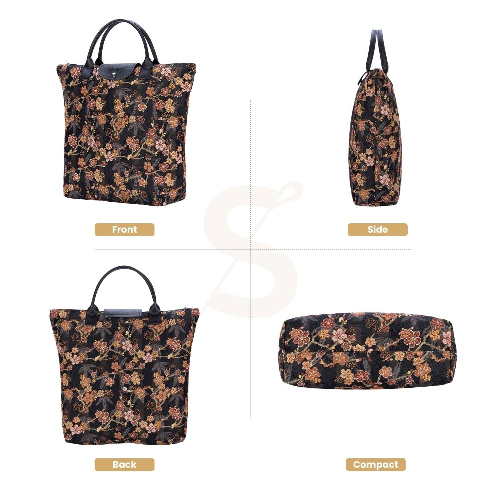 Ume Sakura V&A Licensed Foldaway Grocery Bag
