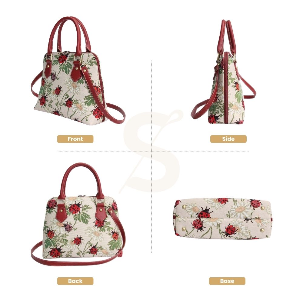 Ladybug Convertible Top Handle Purse Handbag