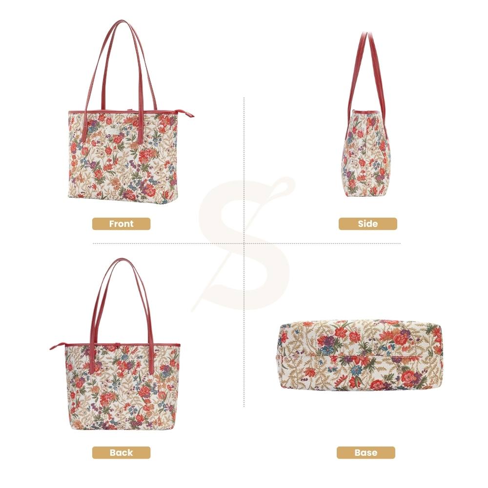 Flower Meadow Shoulder Tote Bag