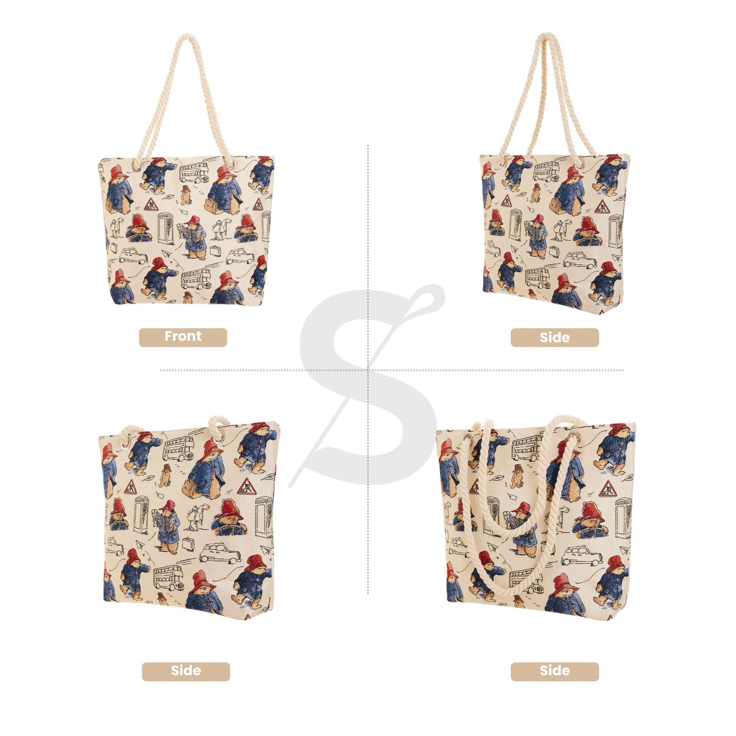 Paddington Bear Rope Tote Beach Bag