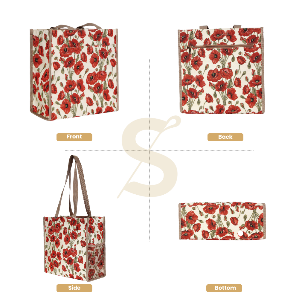 Poppy Red Shopper Bag