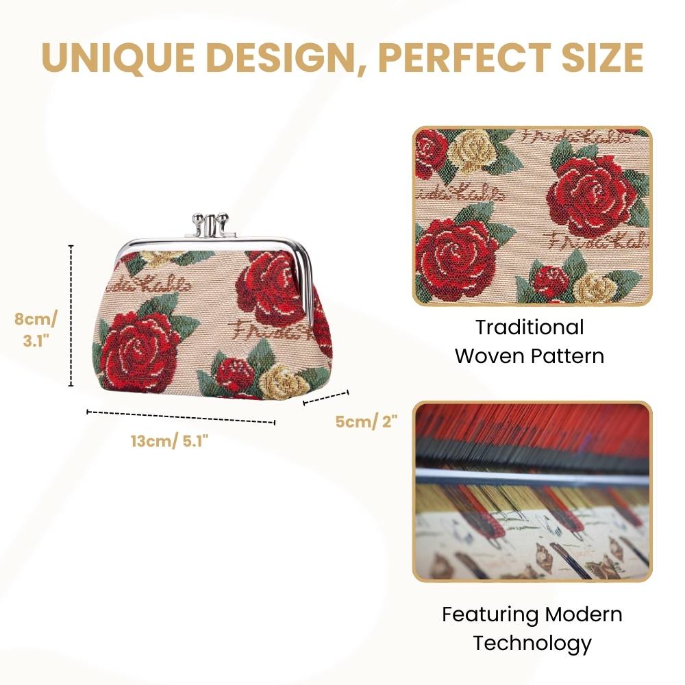 Frida Kahlo Rose Frame Purse with Clasp