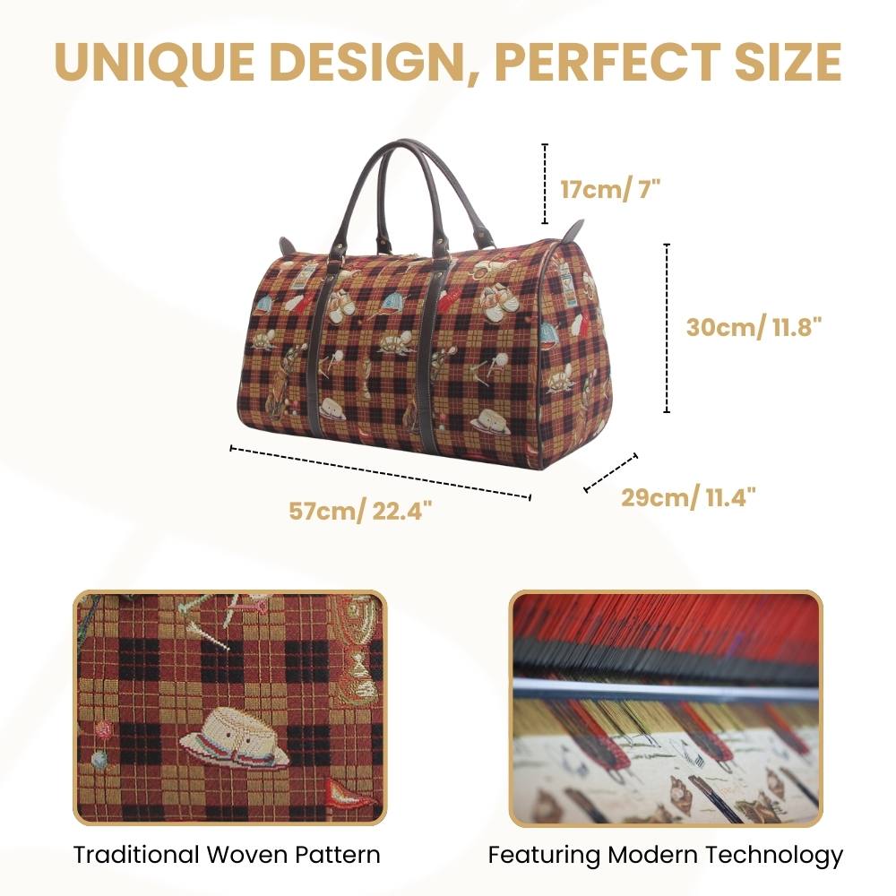 Golf Sport Design Brown Big Holdall/Duffel Bag