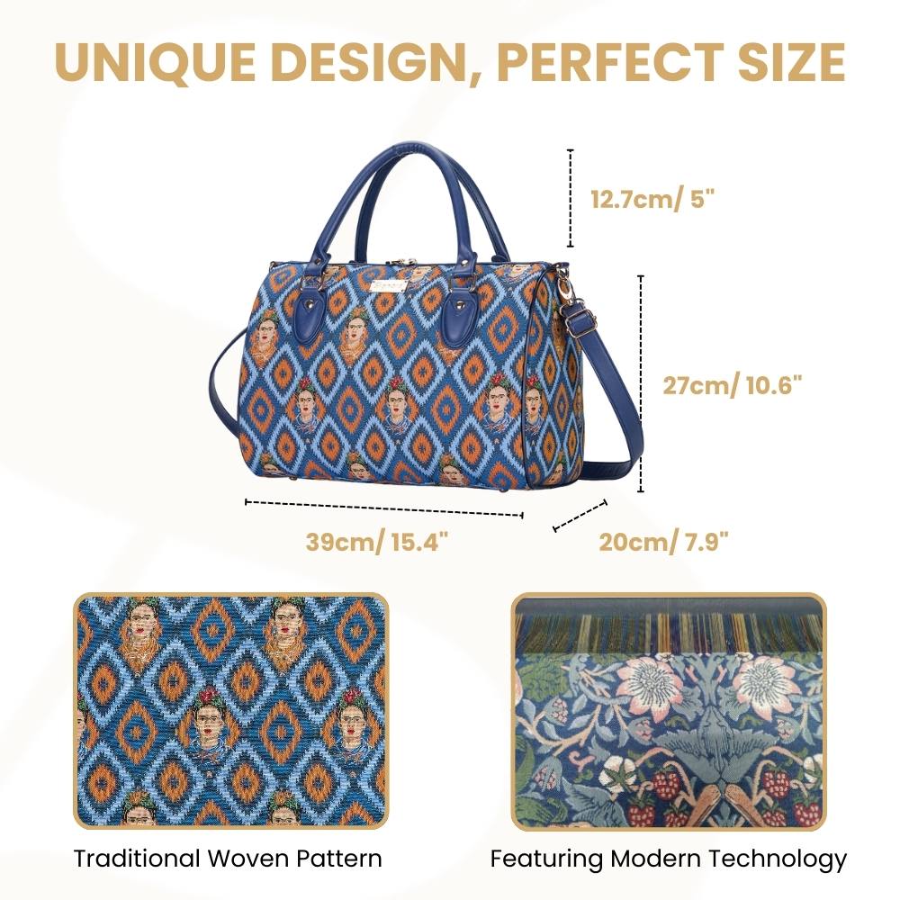 Frida Kahlo Icon Blue Travel Bag