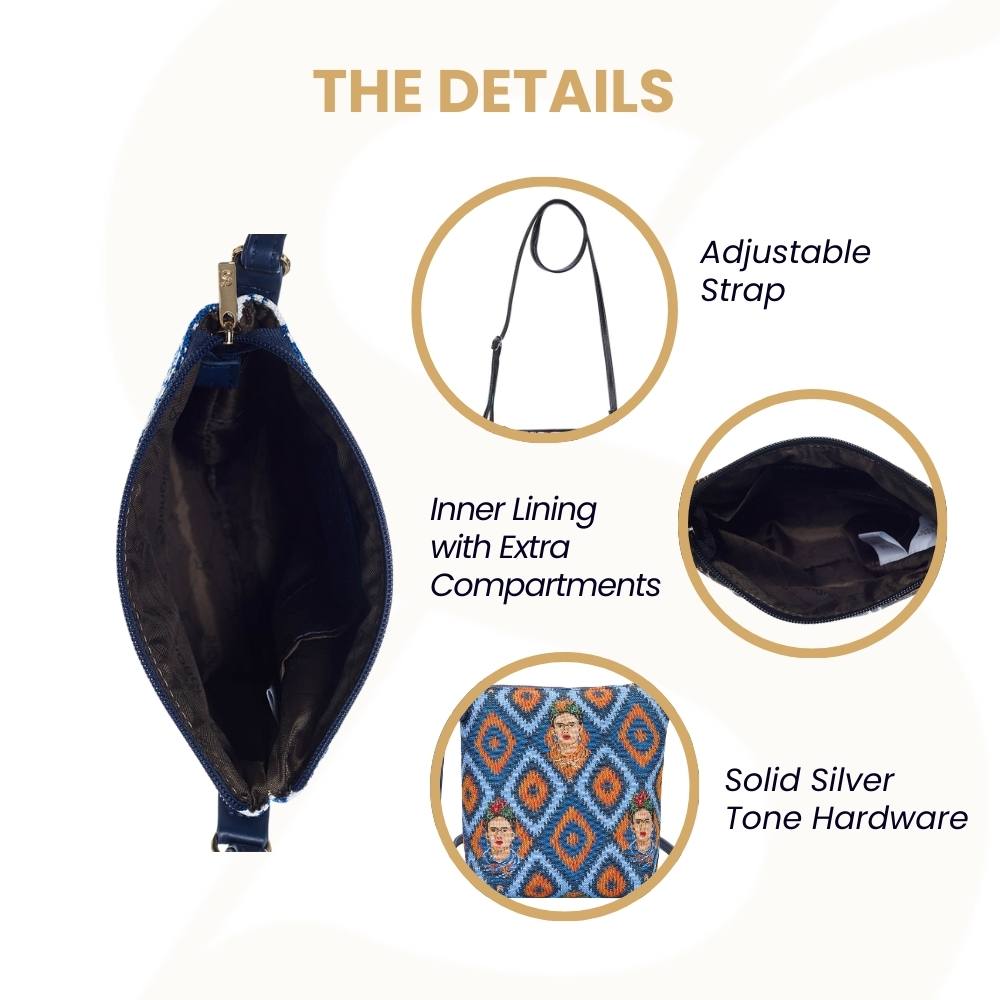 Frida Kahlo Blue Sling Bag