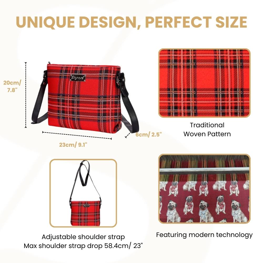 Royal Stewart Tartan Red Crossbody Bag