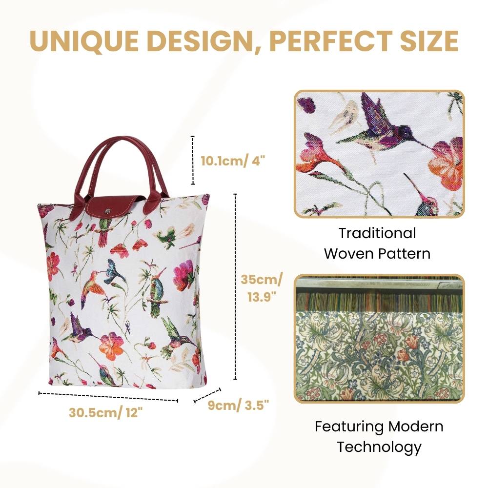 Hummingbird Foldaway Grocery Bag