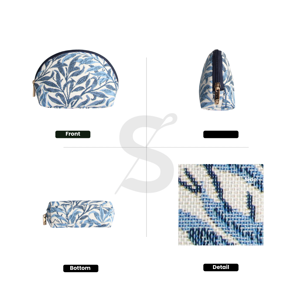 William Morris Willow Bough Blue Cosmetic Make Up Bag