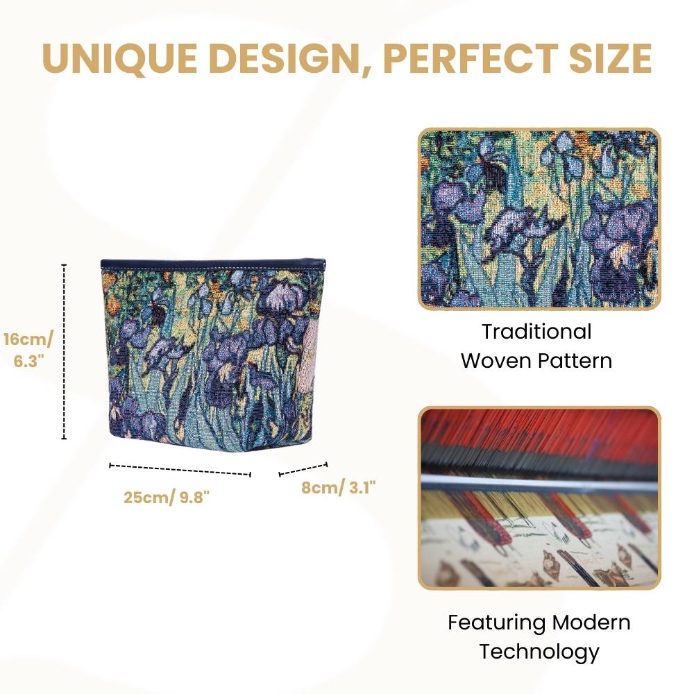 Van Gogh Iris Art Makeup Bag/ Makeup Pouch