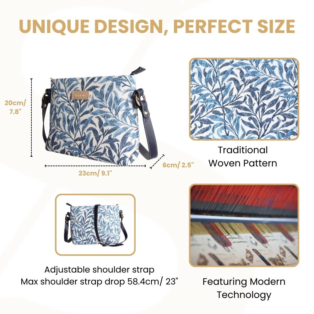 William Morris Willow Bough Blue Crossbody Bag