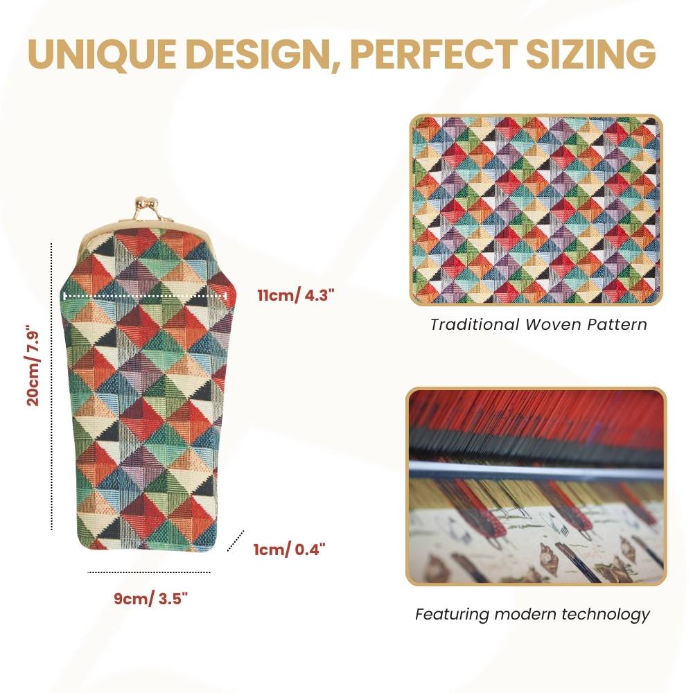 Multicolor Triangle Glasses Pouch/ Case