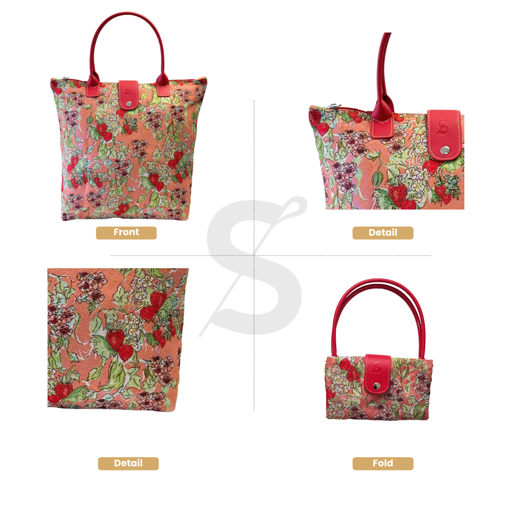 Wild Strawberry Folding Bag