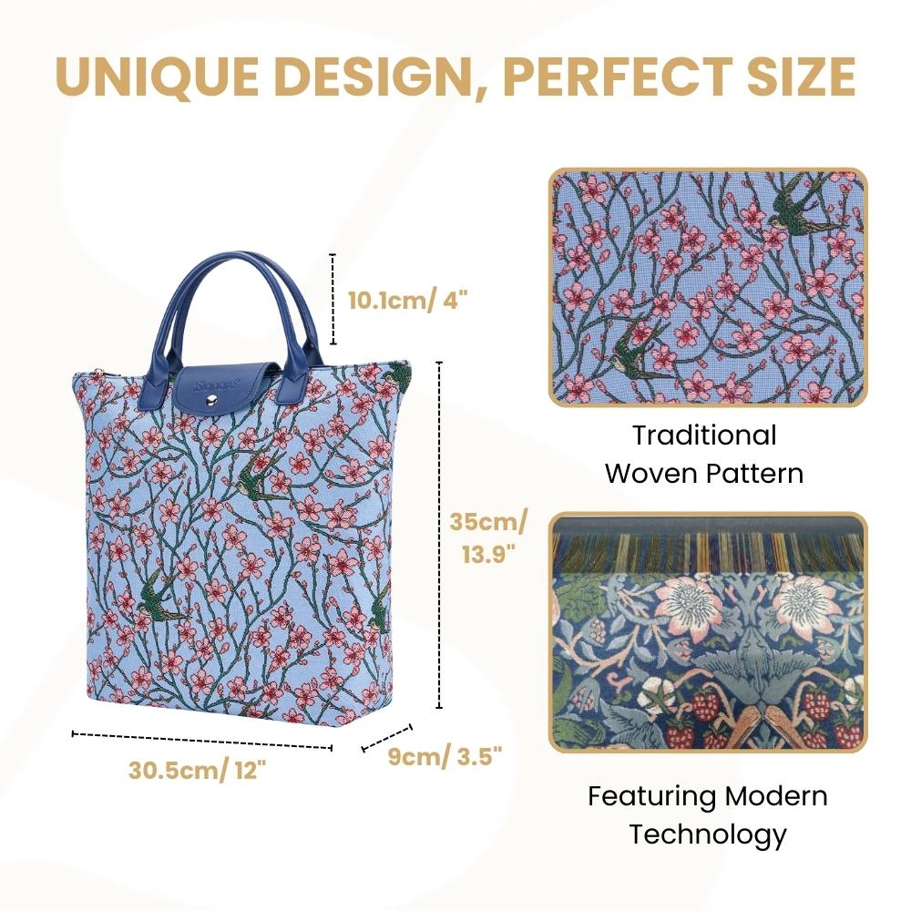 Almond Blossom And Swallow Foldaway Grocery Bag