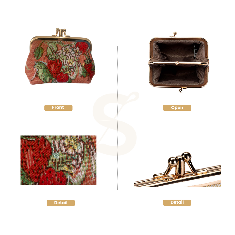 Wild Strawberry Coin Clasp Frame Purse