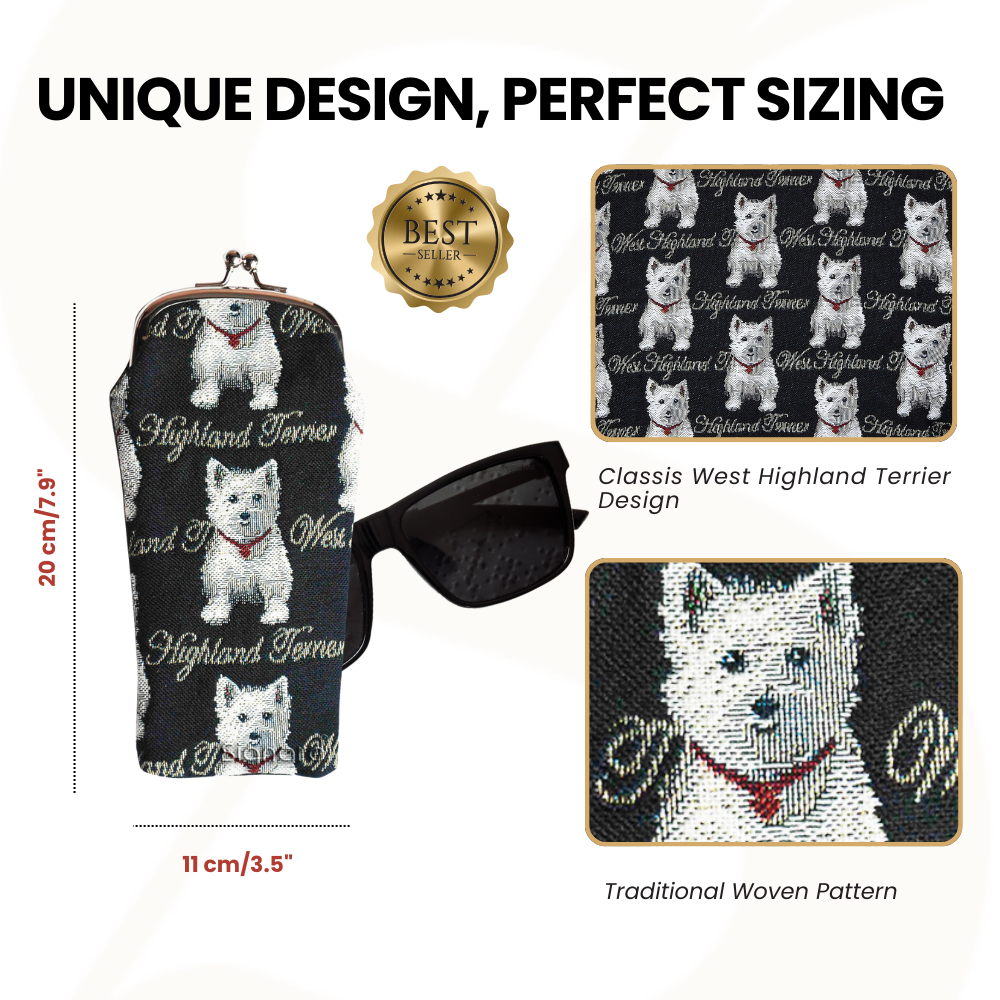 Westie Dog Glasses Pouch/ Case