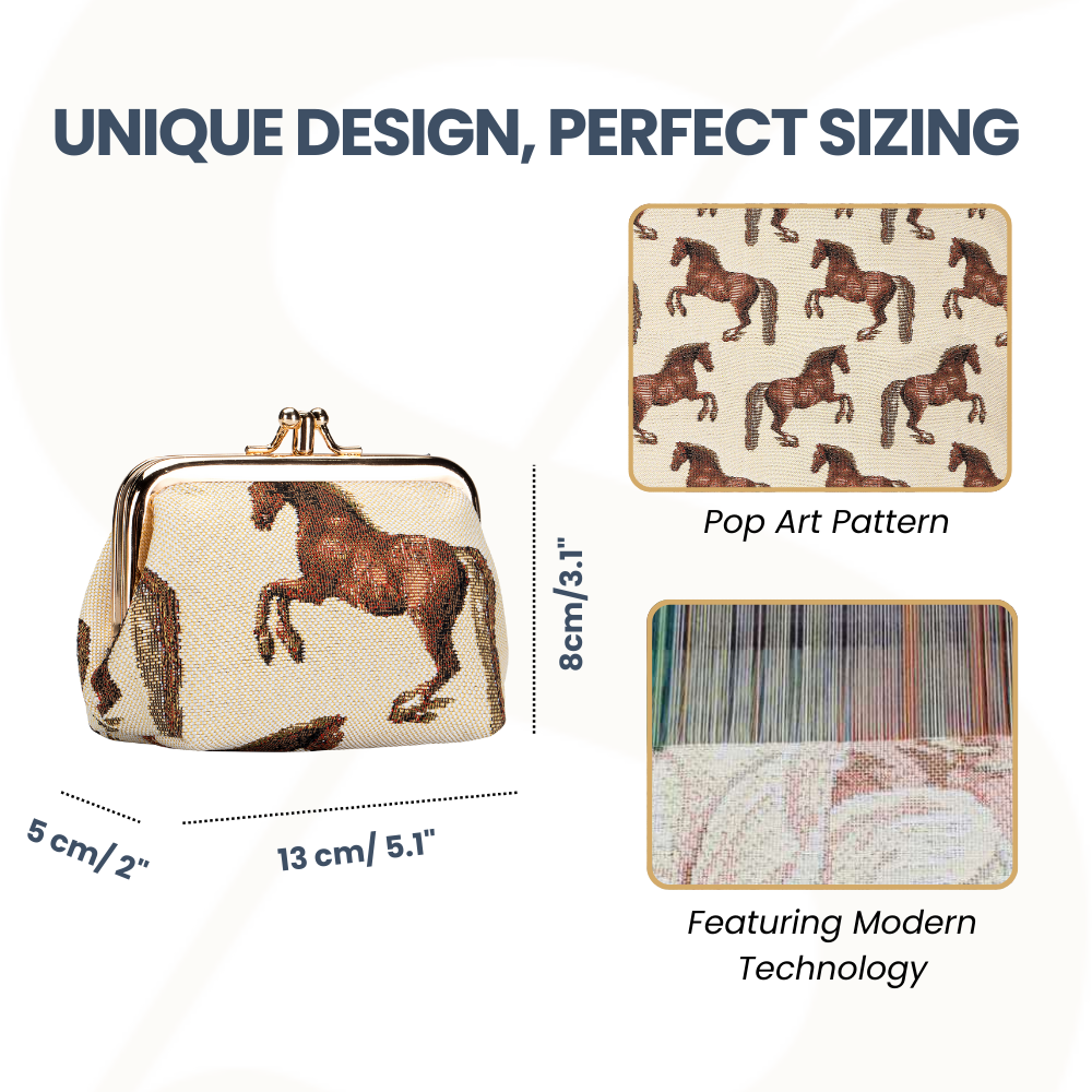 Whistlejacket Horse Frame Purse for Coins