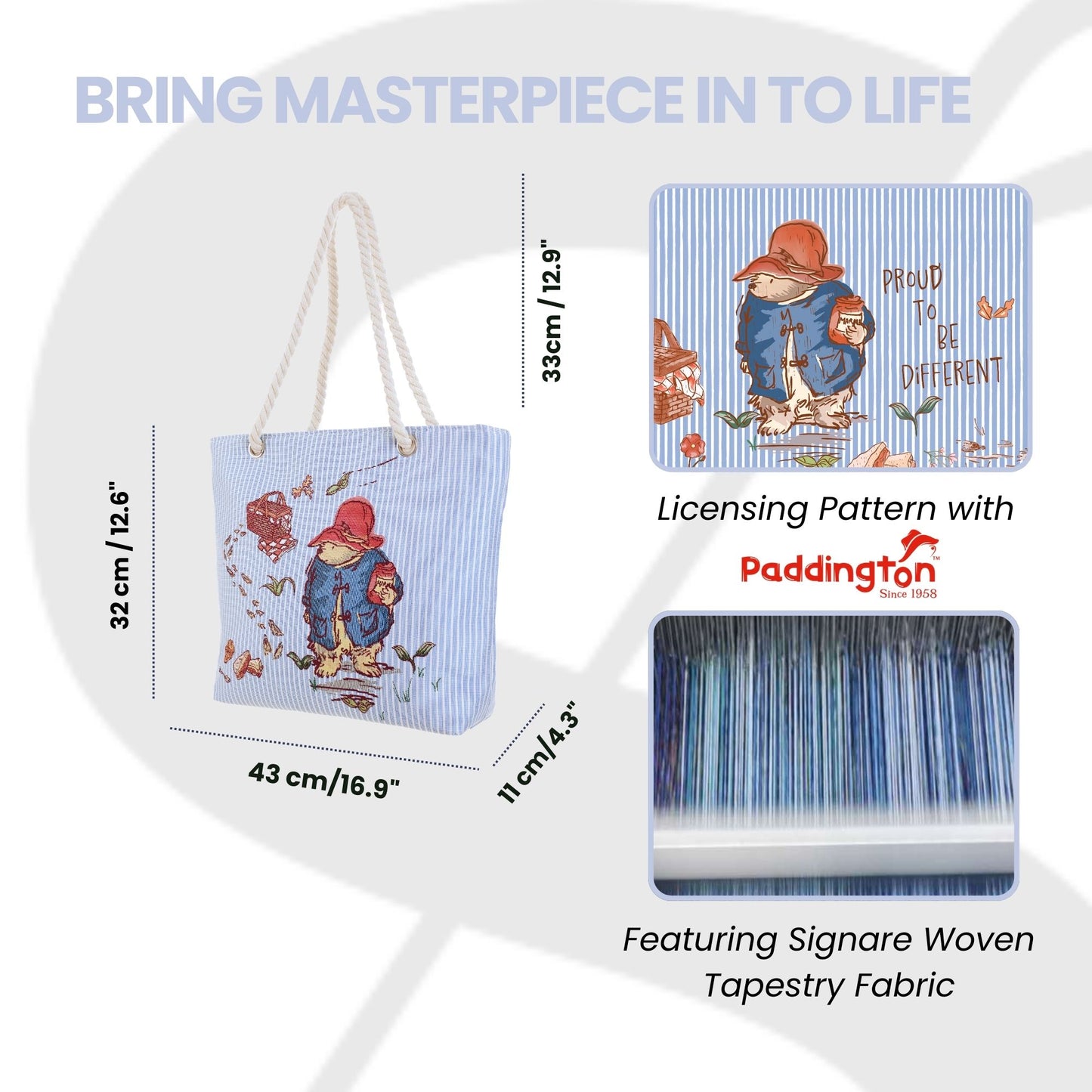 Paddington Bear Marmalade Rope Tote Beach Bag