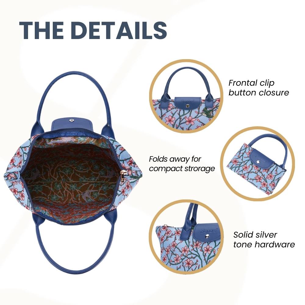 Almond Blossom And Swallow Foldaway Grocery Bag