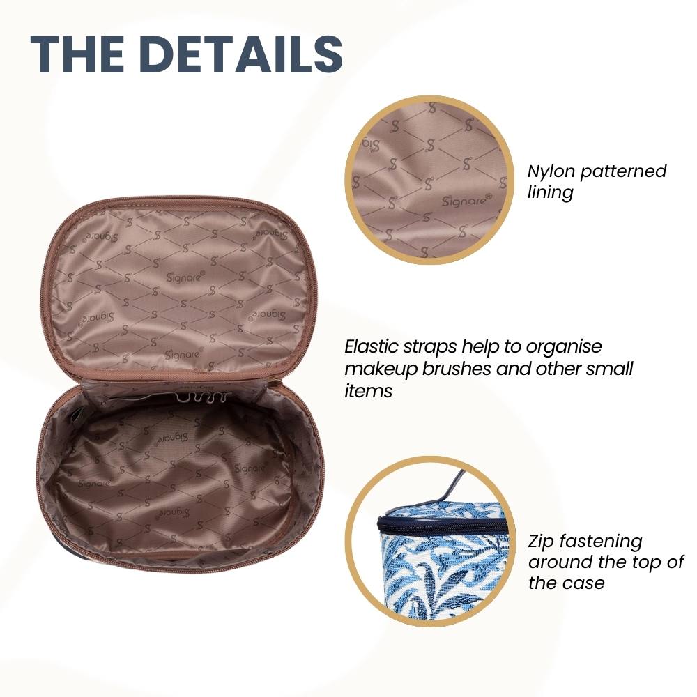 William Morris Willow Bough Blue Toiletry Bag/ Toiletries Organizer
