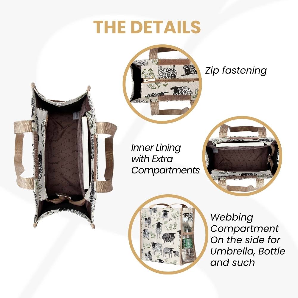 Spring Lamb White/ Beige Shopper Bag