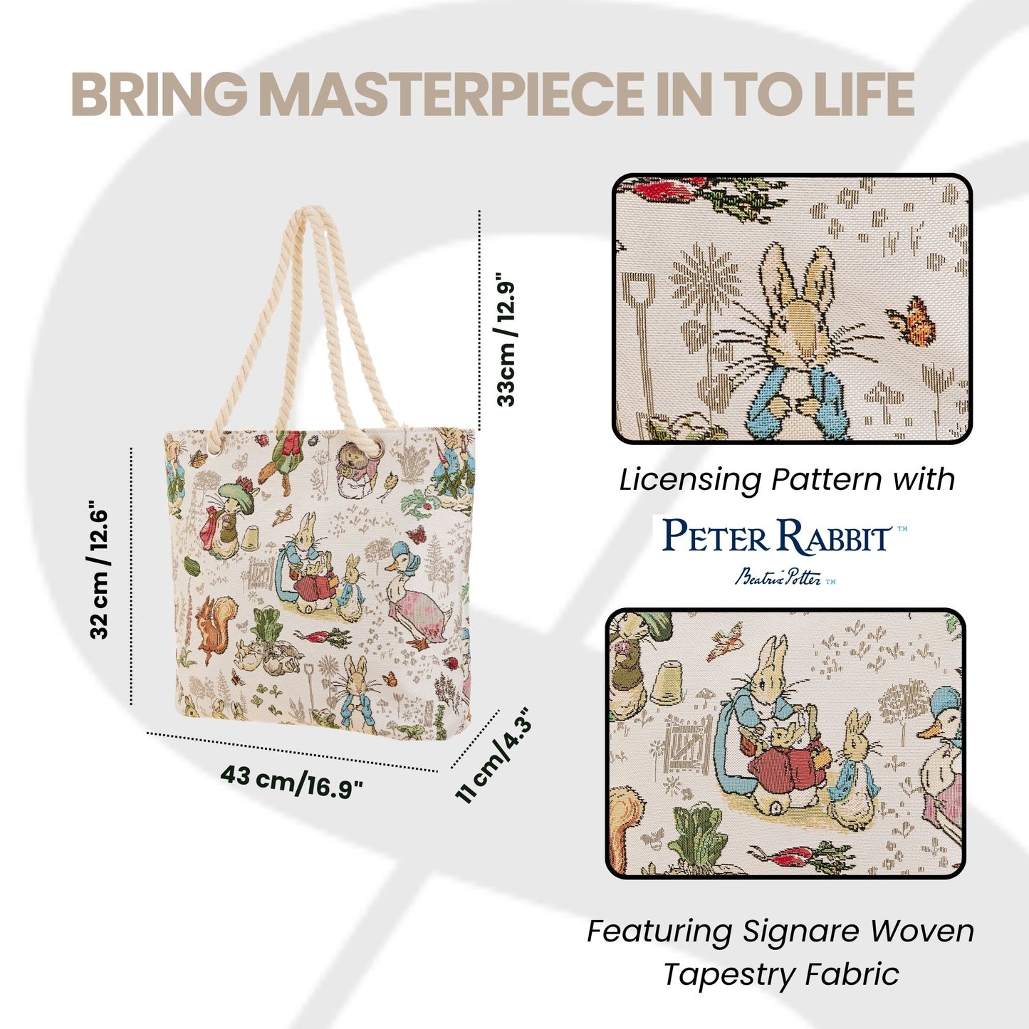 Peter Rabbit Rope Tote Beach Bag