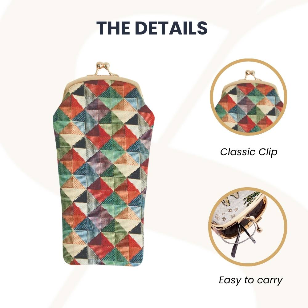 Multicolor Triangle Glasses Pouch/ Case