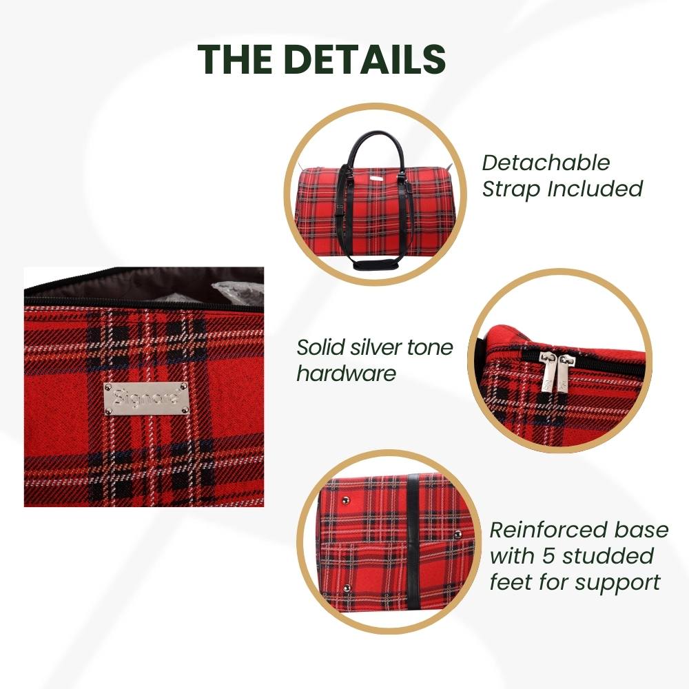 Royal Stewart Tartan Red Big Holdall/Duffel Bag