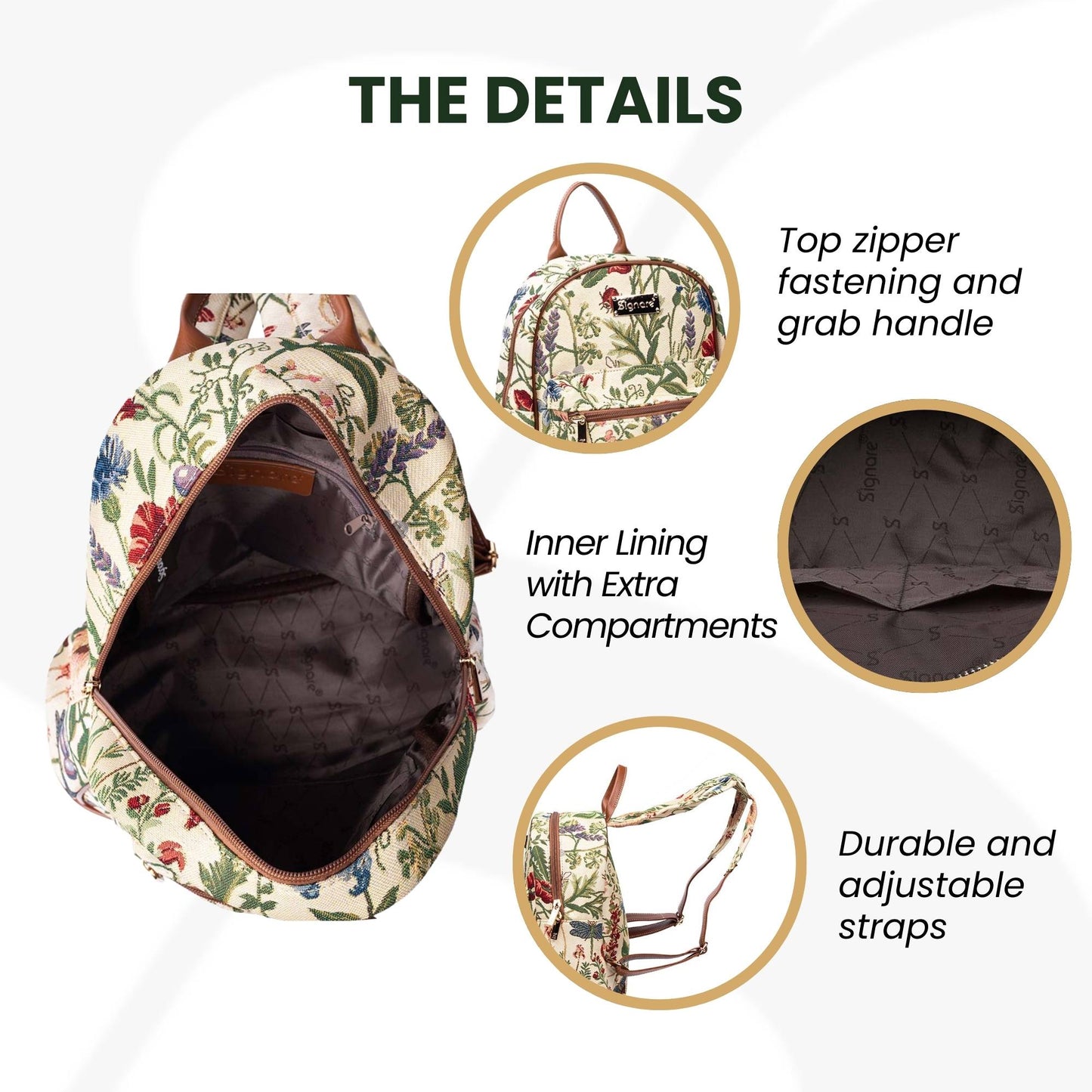 Morning Garden Floral Daypack Backpack