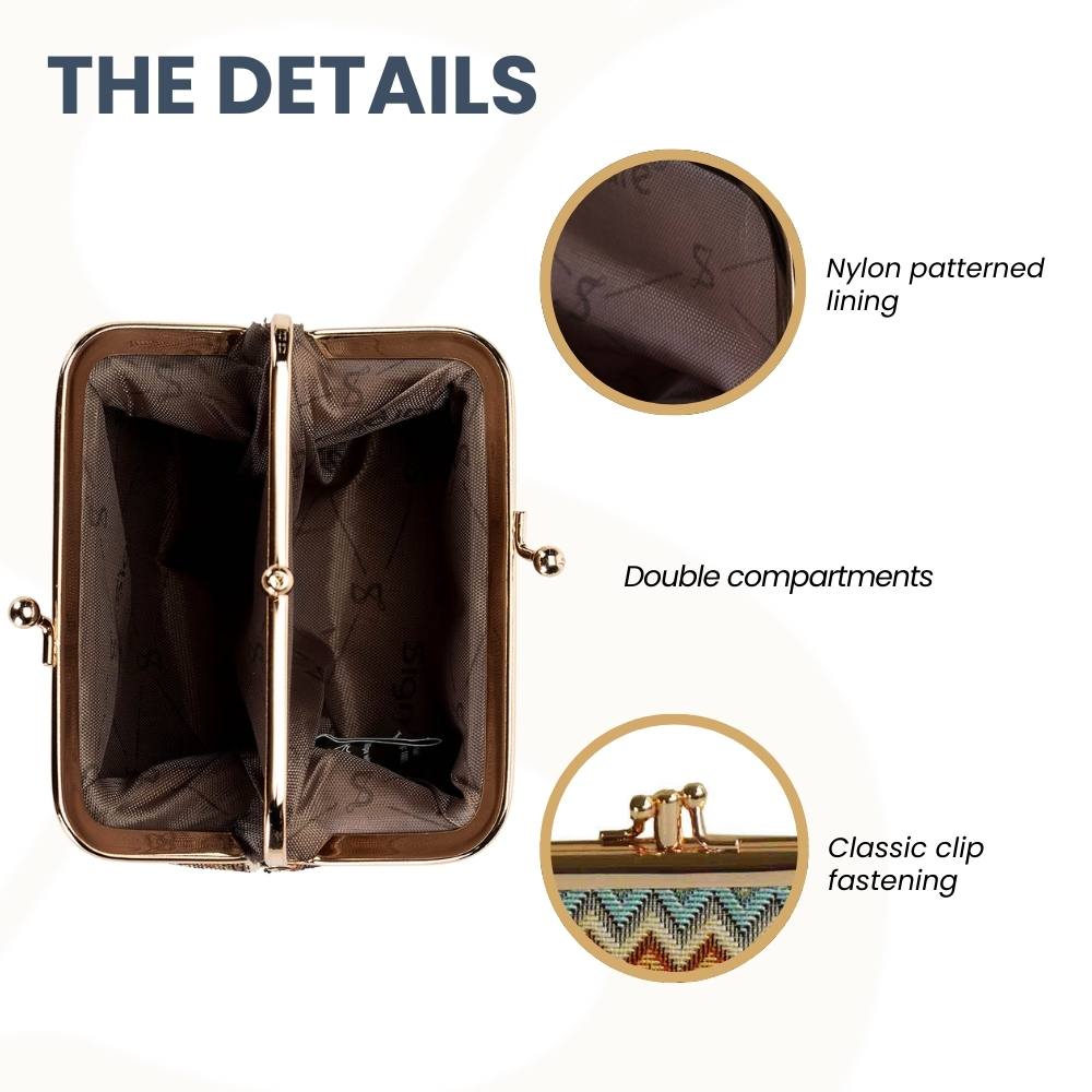 Multicolor Triangle Frame Purse for Coins