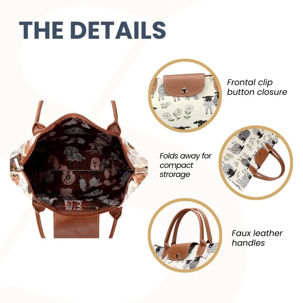 Spring Lamb Foldaway Shopping Bag