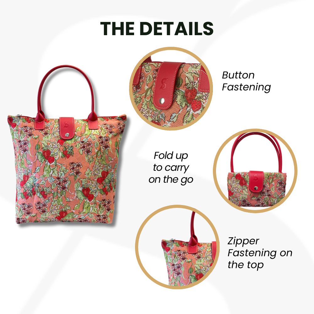 Wild Strawberry Folding Bag