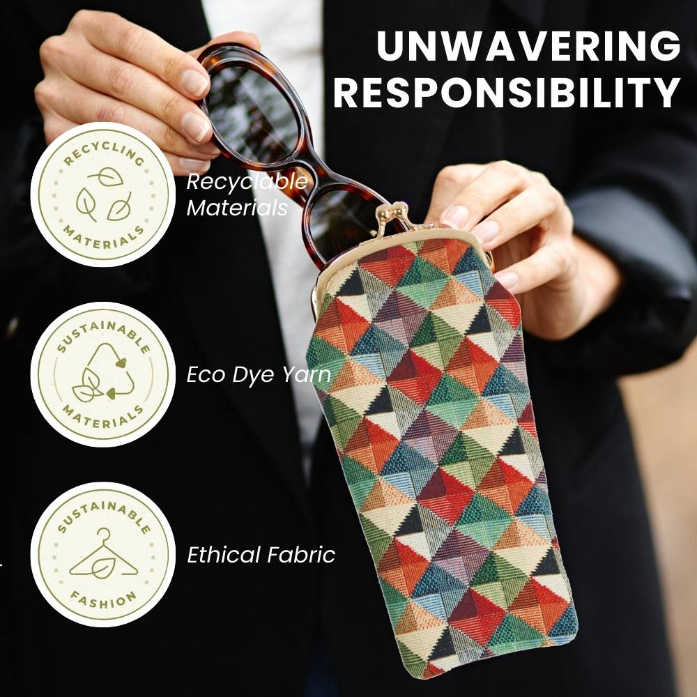 Multicolor Triangle Glasses Pouch/ Case