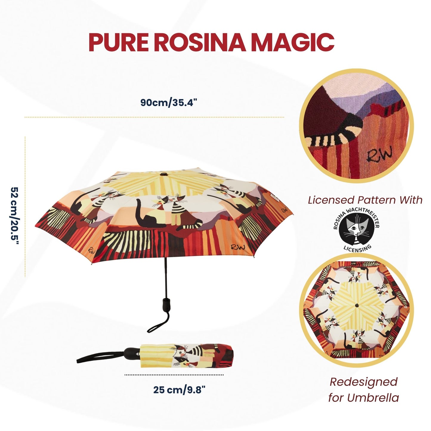 Cappia Cat Rosina Cat Automatic Folding Umbrella