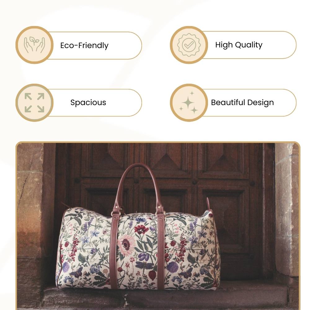 Morning Garden Floral Big Holdall/Duffel Bag