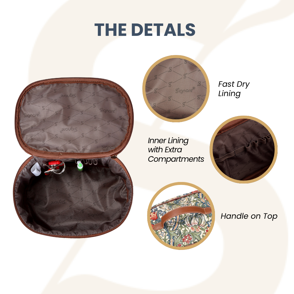 William Morris Golden Lily Toiletry Bag/ Toiletries Organizer