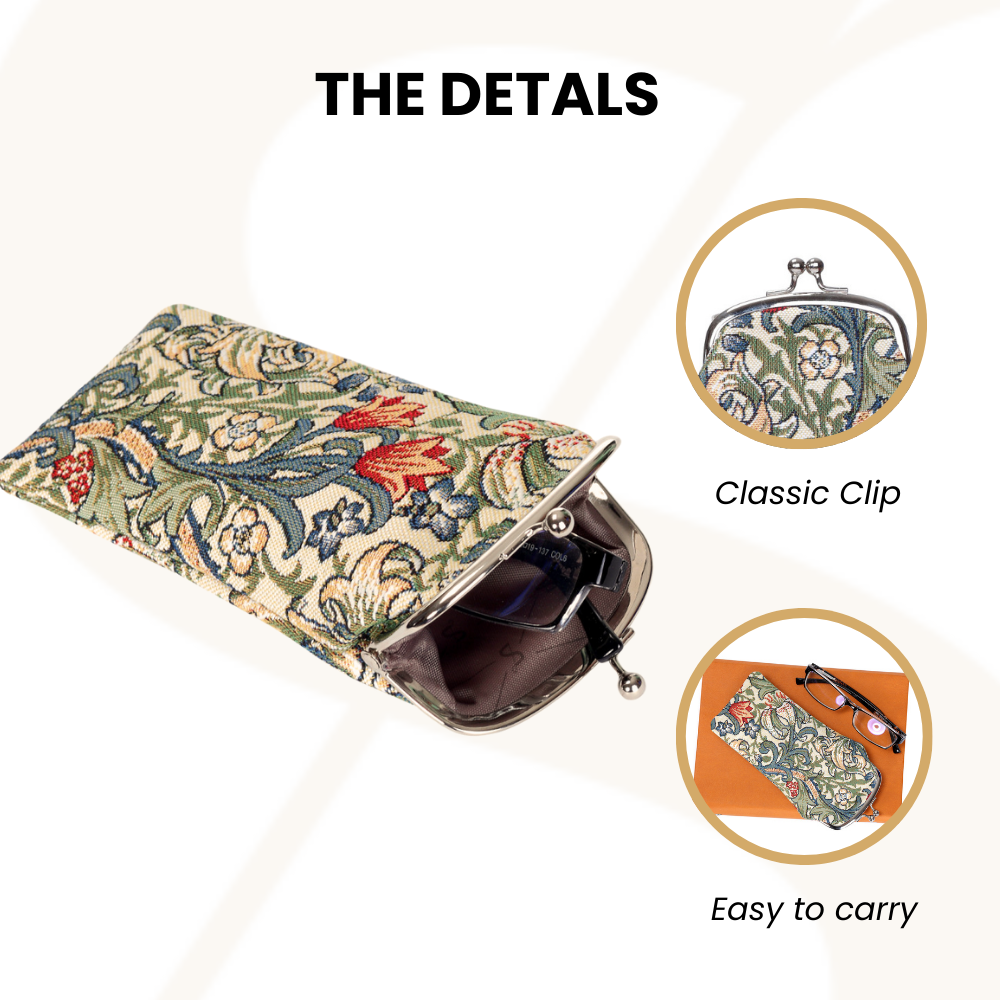 William Morris Golden Lily Glasses Pouch/ Case